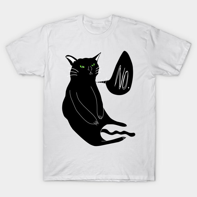 Cat No - hoodie T-Shirt by Mic jr